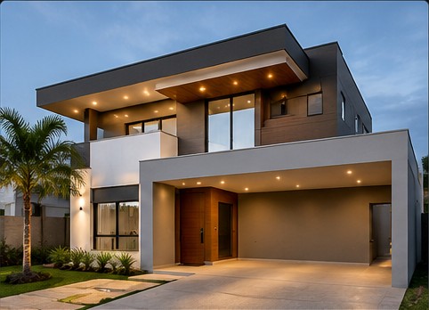 Imagem ilustrativa de construção residencial moderna